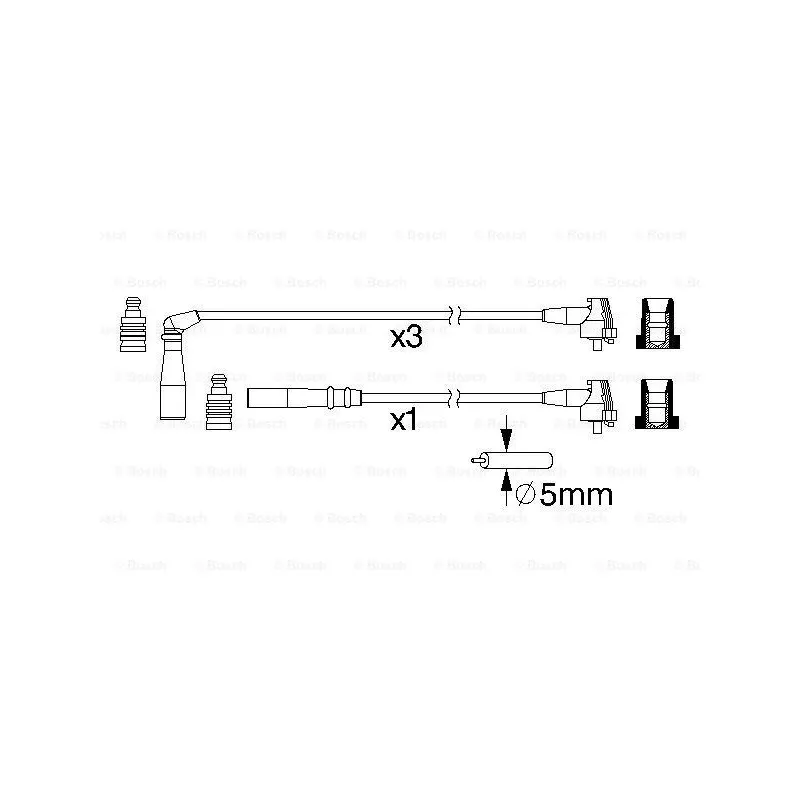 Kit de câbles d'allumage BOSCH 0 986 357 206