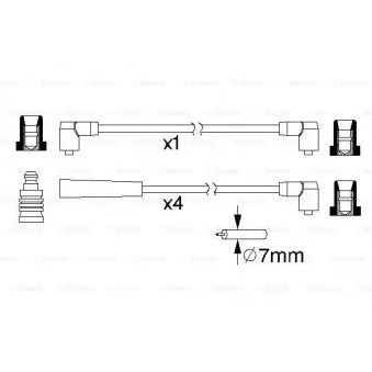 Kit de câbles d'allumage BOSCH 0 986 357 216