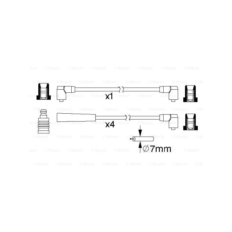 Kit de câbles d'allumage BOSCH 0 986 357 216
