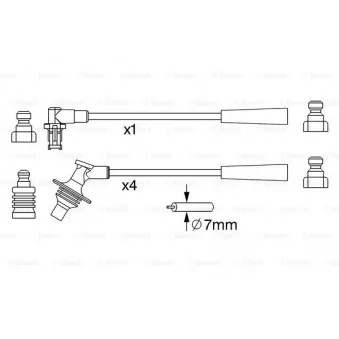 Kit de câbles d'allumage BOSCH 0 986 357 230