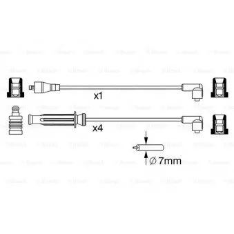 Kit de câbles d'allumage BOSCH 0 986 357 236