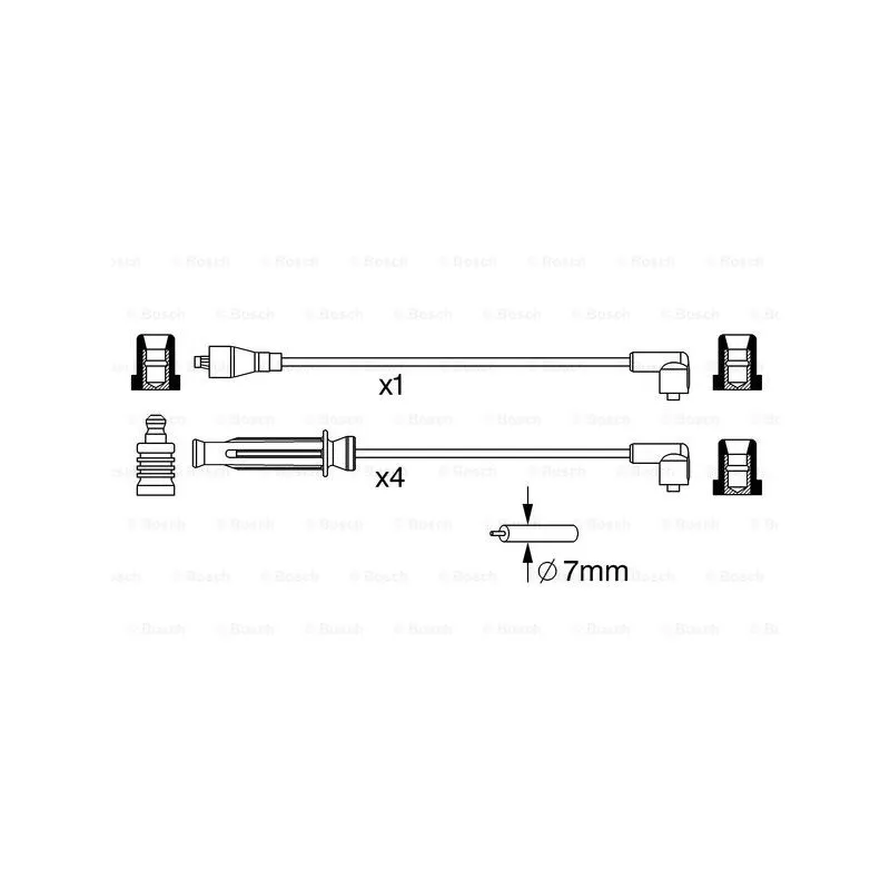 Kit de câbles d'allumage BOSCH 0 986 357 236
