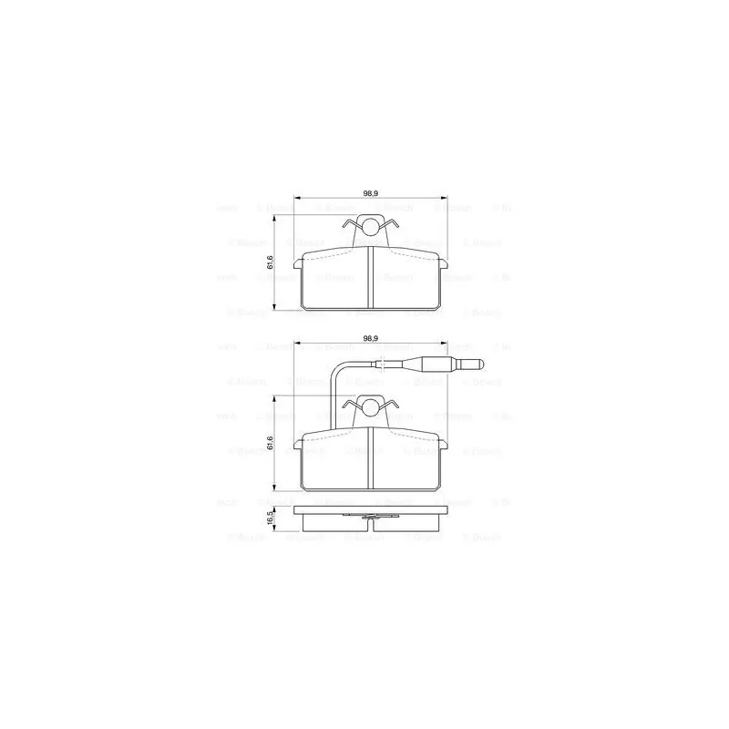 Jeu de 4 plaquettes de frein avant BOSCH 0 986 424 081
