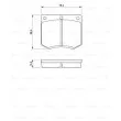 Jeu de 4 plaquettes de frein avant BOSCH 0 986 464 914 - Visuel 3