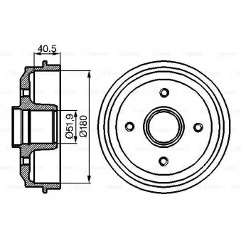 Tambour de frein BOSCH 0 986 477 095