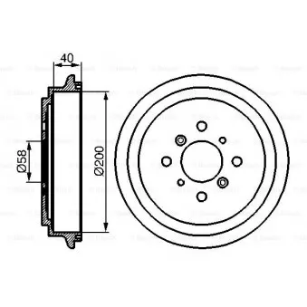 Tambour de frein BOSCH 0 986 477 141