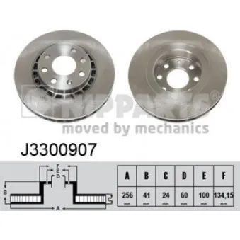 Jeu de 2 disques de frein avant NIPPARTS J3300907