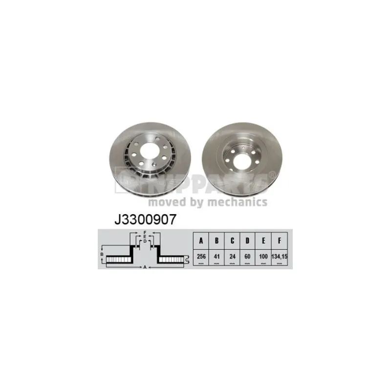Jeu de 2 disques de frein avant NIPPARTS J3300907