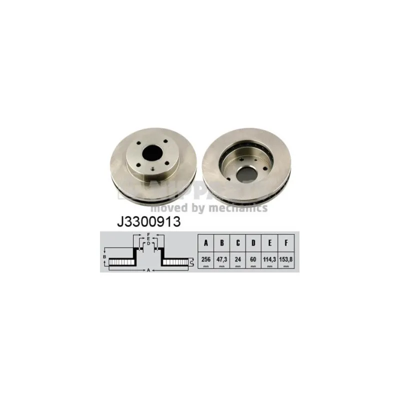 Jeu de 2 disques de frein avant NIPPARTS J3300913