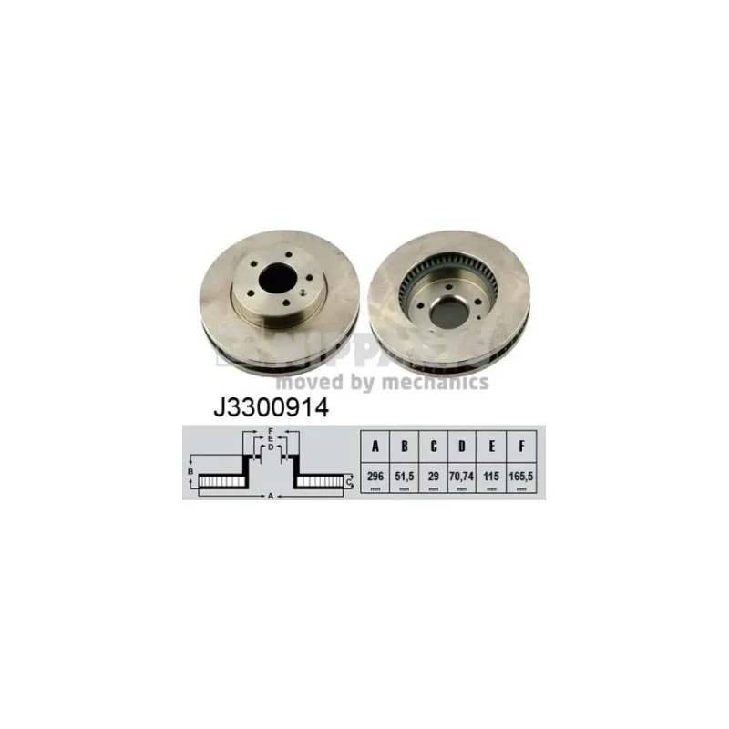 Jeu de 2 disques de frein avant NIPPARTS J3300914