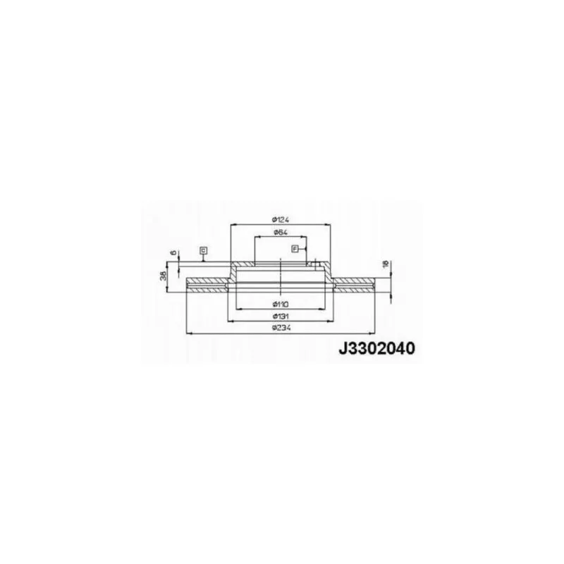 Jeu de 2 disques de frein avant NIPPARTS J3302040
