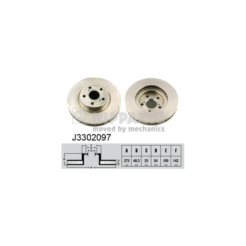 Jeu de 2 disques de frein avant NIPPARTS J3302097