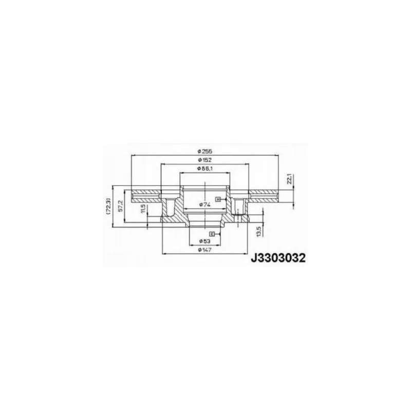 Jeu de 2 disques de frein avant NIPPARTS J3303032