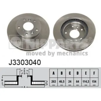 Jeu de 2 disques de frein avant NIPPARTS J3303040