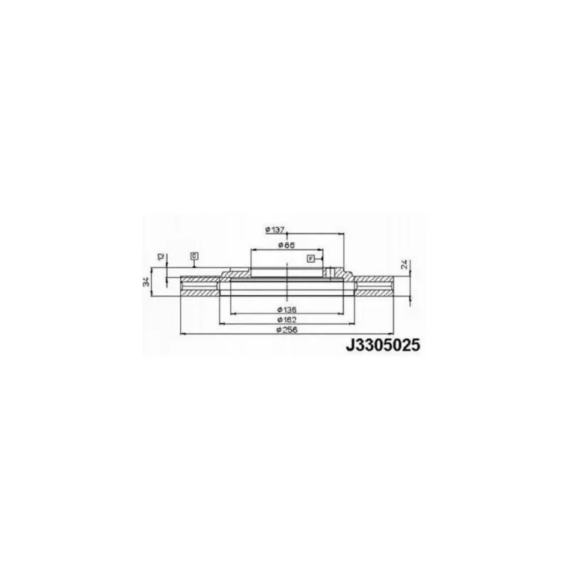 Jeu de 2 disques de frein avant NIPPARTS J3305025