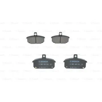 Jeu de 4 plaquettes de frein avant BOSCH 0 986 494 531