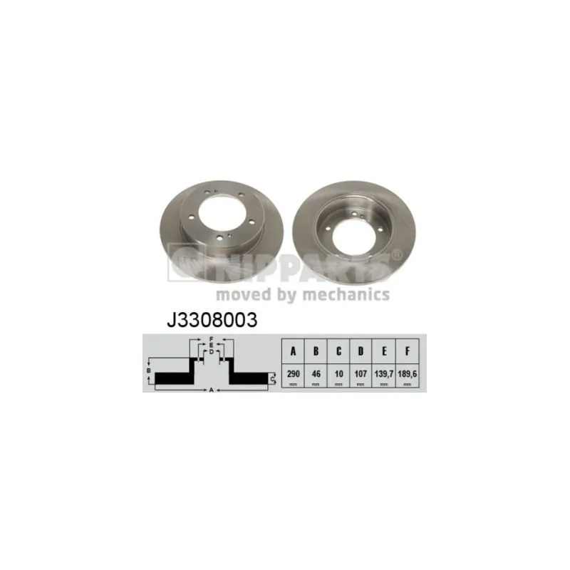 Jeu de 2 disques de frein avant NIPPARTS J3308003