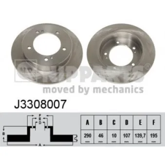 Jeu de 2 disques de frein avant NIPPARTS J3308007