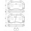 Jeu de 4 plaquettes de frein avant BOSCH 0 986 494 718 - Visuel 1