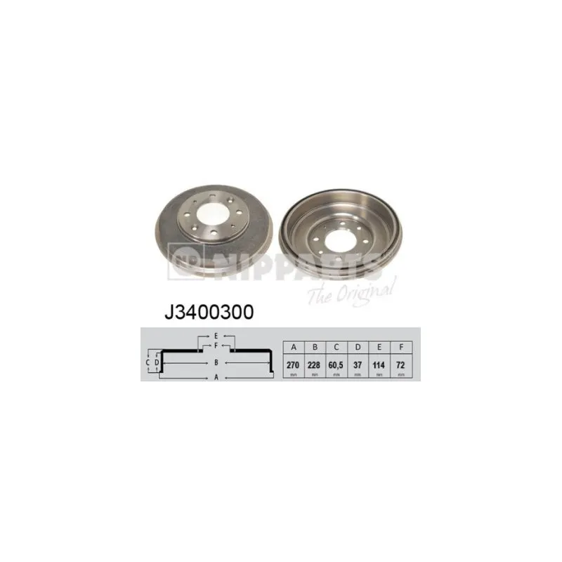 Tambour de frein NIPPARTS J3400300