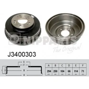 Tambour de frein NIPPARTS J3400303