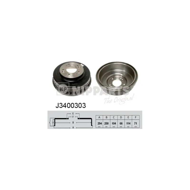 Tambour de frein NIPPARTS J3400303