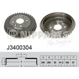 Tambour de frein NIPPARTS J3400304