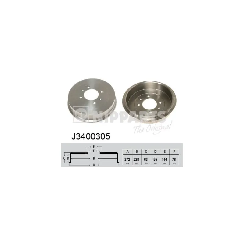 Tambour de frein NIPPARTS J3400305
