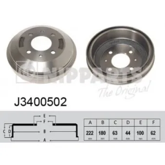 Tambour de frein NIPPARTS J3400502
