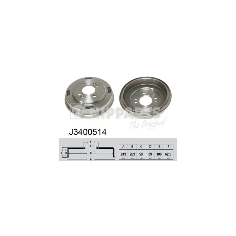 Tambour de frein NIPPARTS J3400514