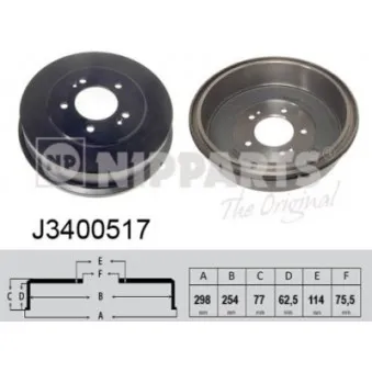 Tambour de frein NIPPARTS J3400517