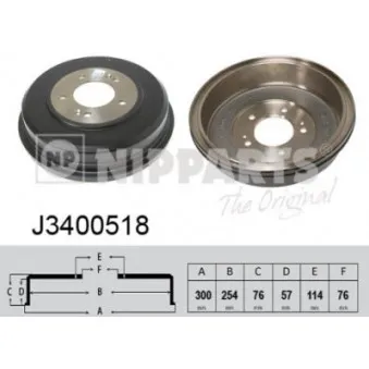 Tambour de frein NIPPARTS J3400518