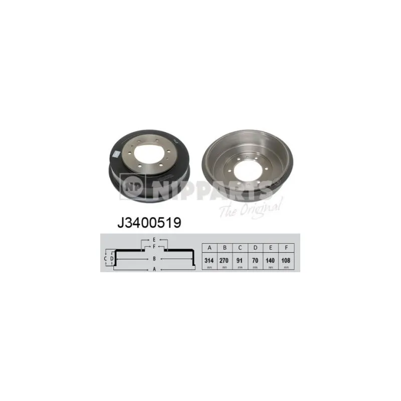 Tambour de frein NIPPARTS J3400519