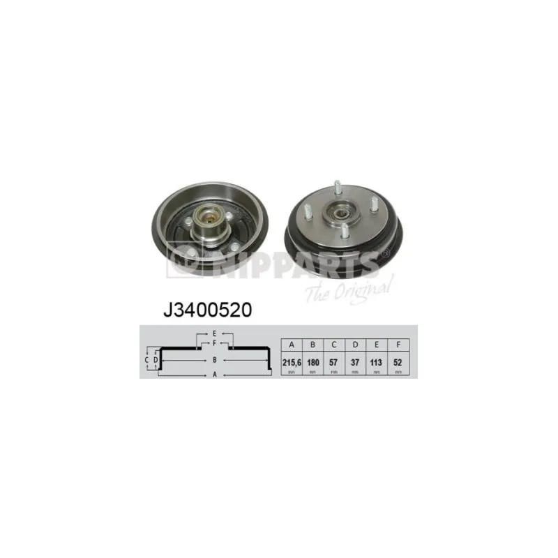 Tambour de frein NIPPARTS J3400520