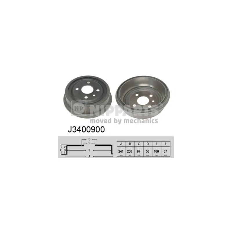 Tambour de frein NIPPARTS J3400900