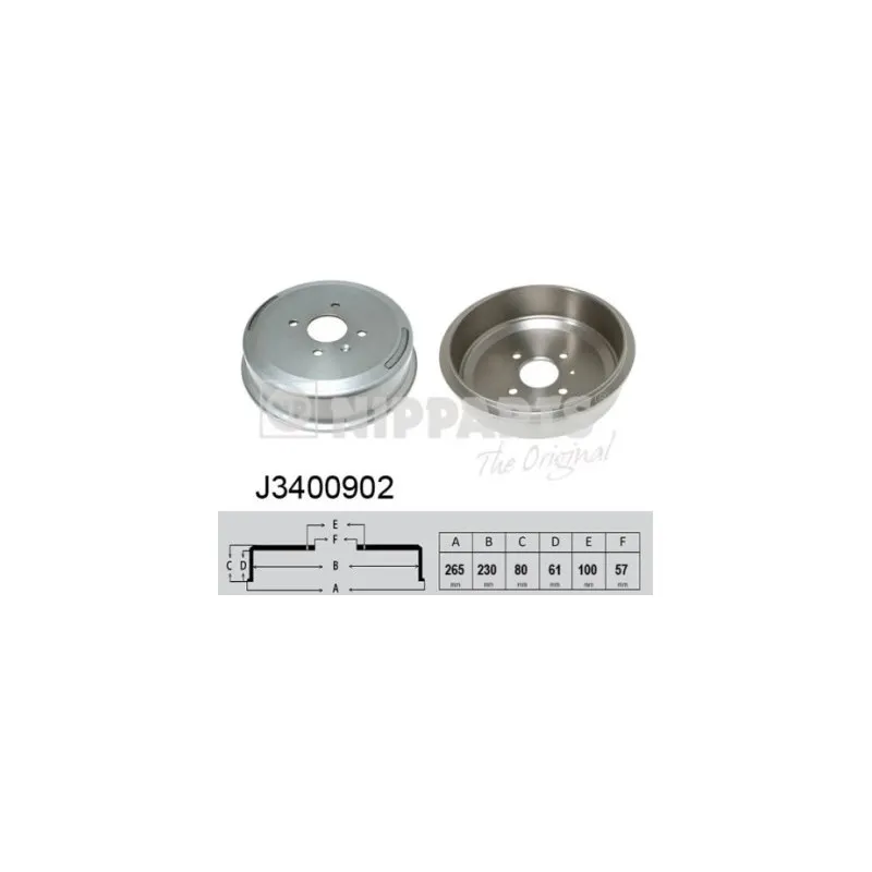 Tambour de frein NIPPARTS J3400902