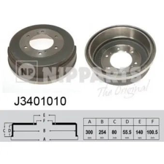 Tambour de frein NIPPARTS J3401010