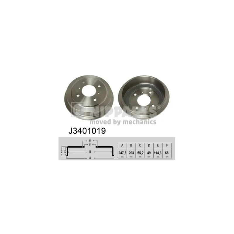 Tambour de frein NIPPARTS J3401019