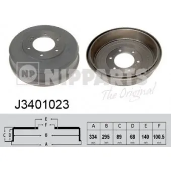Tambour de frein NIPPARTS J3401023