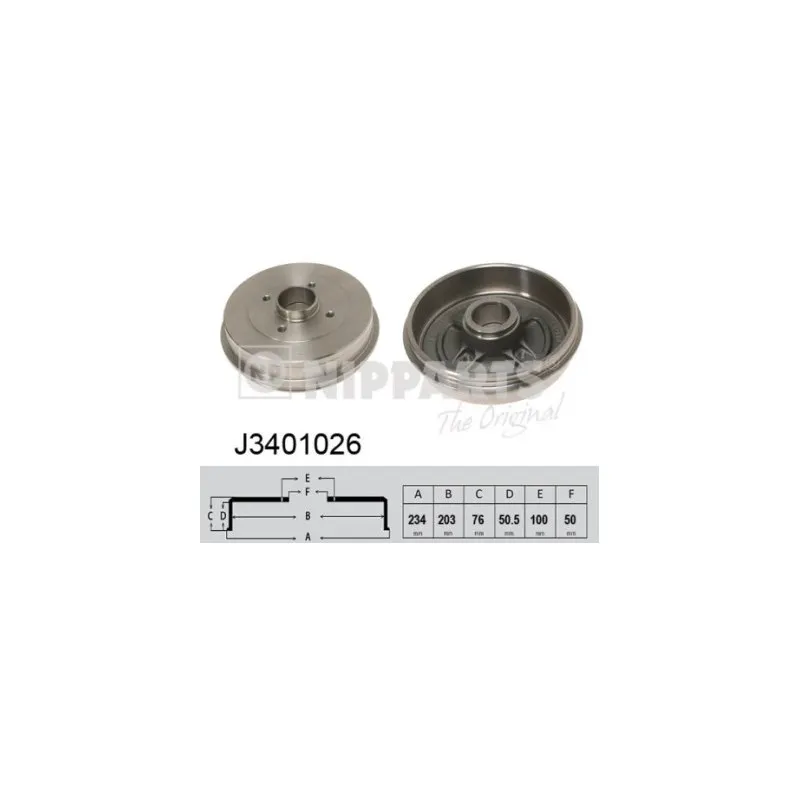 Tambour de frein NIPPARTS J3401026