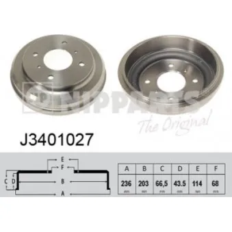 Tambour de frein NIPPARTS J3401027