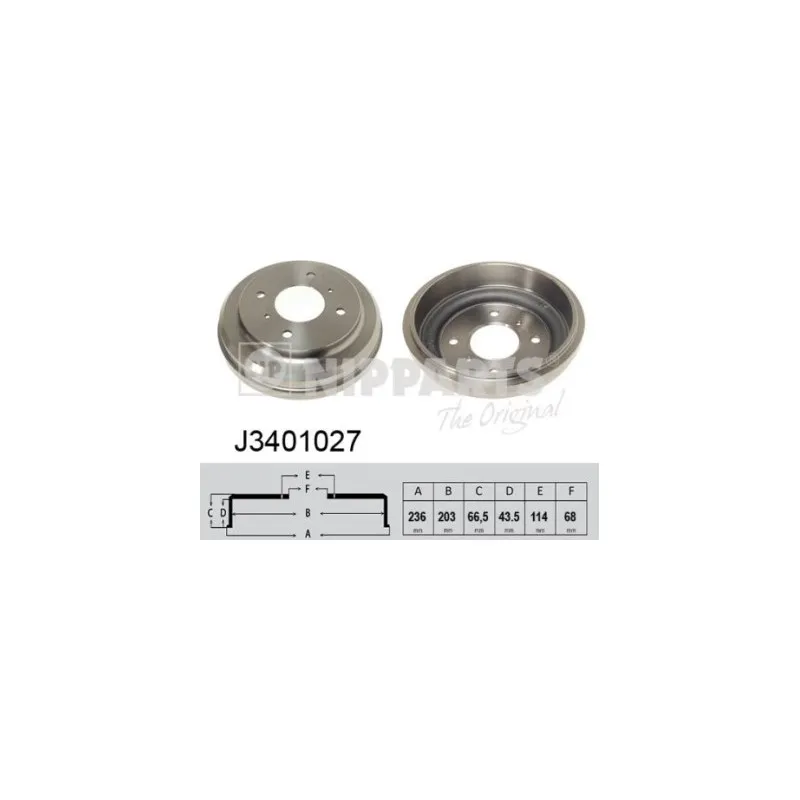 Tambour de frein NIPPARTS J3401027