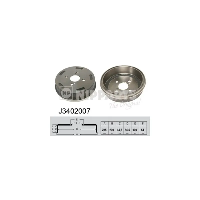 Tambour de frein NIPPARTS J3402007