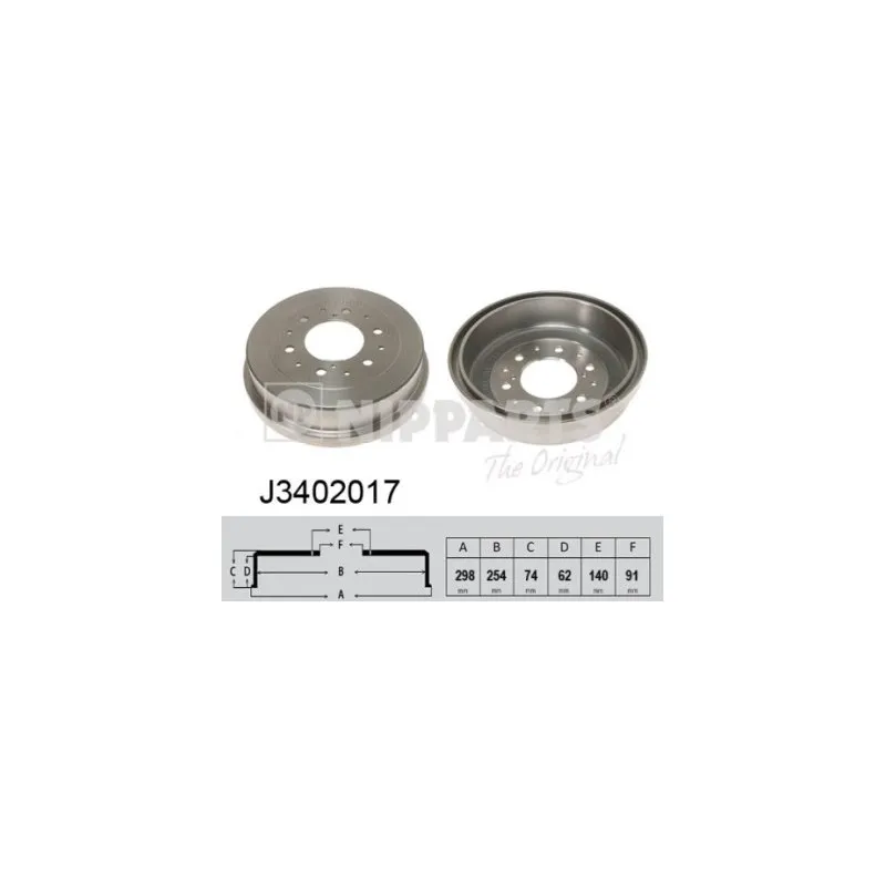 Tambour de frein NIPPARTS J3402017