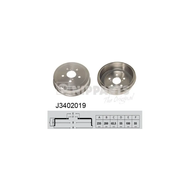 Tambour de frein NIPPARTS J3402019