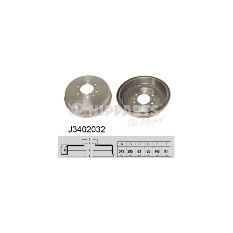 Tambour de frein NIPPARTS J3402032