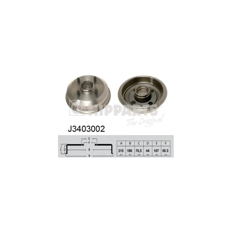 Tambour de frein NIPPARTS J3403002