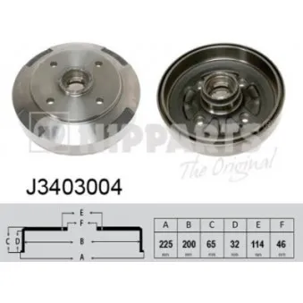 Tambour de frein NIPPARTS J3403004