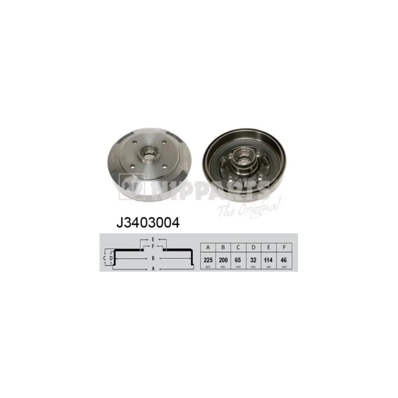 Tambour de frein NIPPARTS J3403004