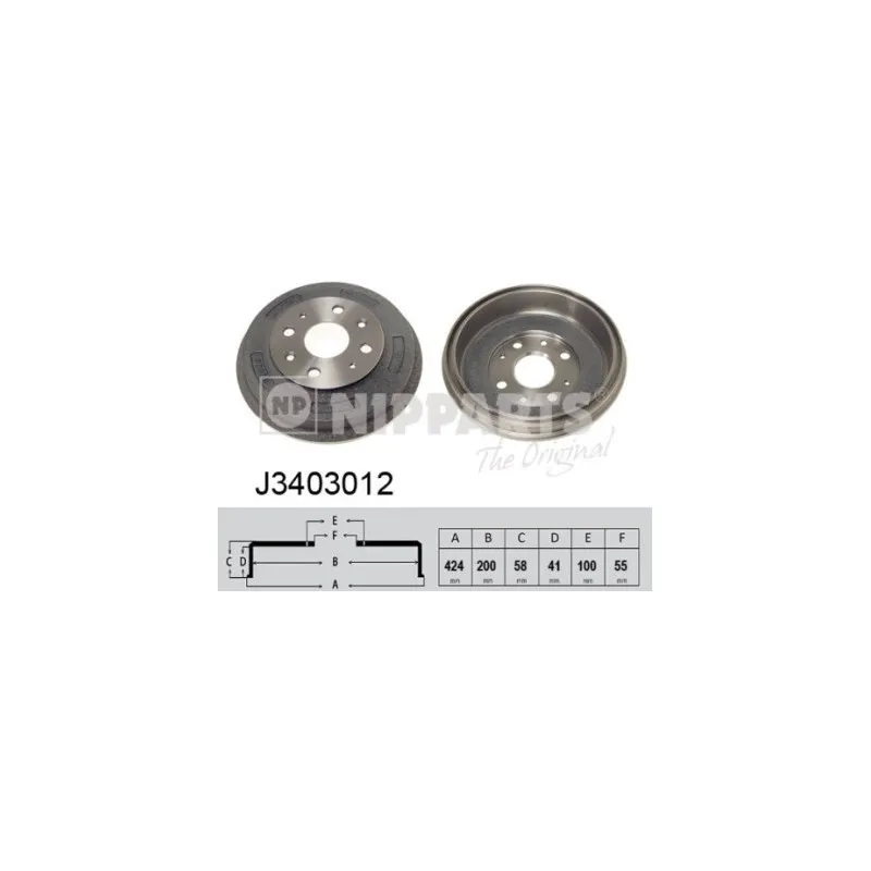 Tambour de frein NIPPARTS J3403012